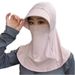 Summer Integrated For Women New Ice Silk Face Cover UV Protection Outdoor Cycling Neck Guard Mask Sun Hat_voghion.com