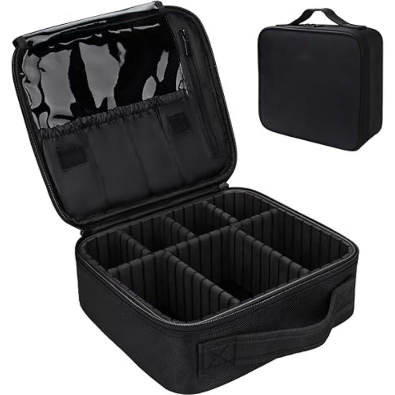 Damentaschen Neue Reise-Make-up-Zugbox Aufbewahrungstasche Tragbare Aufbewahrung Make-up-Pinsel-Teiler Toilettenartikel Zubehör_voghion.com