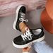 Black canvas women's spring and summer lace up board Korean version 2024 new casual shoes for women_voghion.com