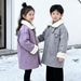 Korean-Inspired Faux Fur-Lined Long Coat Family Set – Stylish Matching Winter Outerwear For Parents & Kids (Sizes 100-140cm & S-3XL)_voghion.com