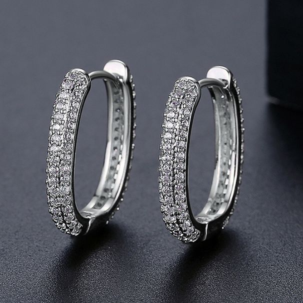 Damenschmuck Minimalistische geometrische Ohrmanschetten - Elegante Creolen aus Gold und Roségold für Frauen, modische Statement-Ohrringe für den Alltag_voghion.com