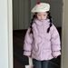 Winter Girls' Puffer Coat – 90% White Duck Down Jacket, Hooded Mid-Length Style, A-Class Safety (80-130cm, Soft-Touch Shell, Under 100g Fill)_voghion.com