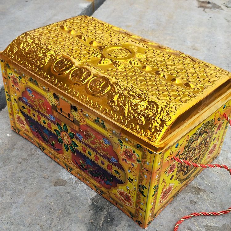 Underworld Funeral Tie Halbfertige verdickte Schatztruhe Geldverbrennungspapier Fünf Sieben Qingming Ghost Festival_voghion.com