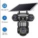 Telecamera di sorveglianza solare QL22 True Three-Eye Three-View a 360 gradi, wireless, intelligente, WiFi/4G, con cupola a proiettile integrata_voghion.com