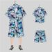 Herren-Hawaii-Strand-Urlaubsanzug für Herren, lockeres Plus-Size-Paar, trendiges, kurzärmeliges Blumenhemd, lässiges zweiteiliges Set_voghion.com