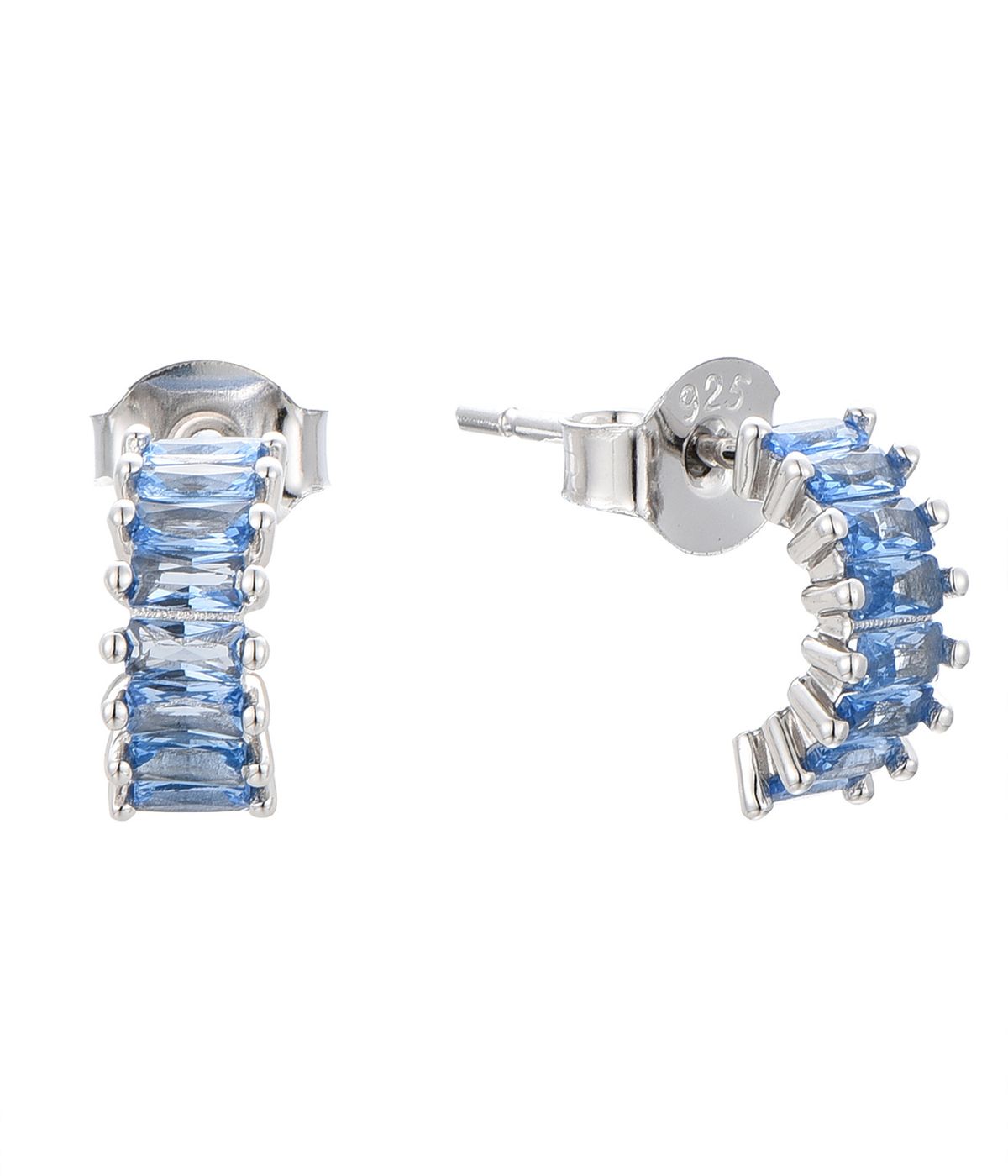 Orecchini in argento sterling S925 con zircone colorato, semplici e versatili, per donna, gioielli in argento_voghion.com