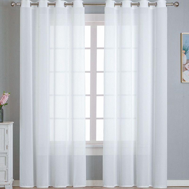 Dreamy Dikey Şeffaf Perdeler - Işığı Filtreleyen Yarı Saydam Pencere Perdeleri (Güneş Işığını Dağıtan Gizlilik Koruması Yumuşak Keten Dokusu 90 İnç Uzunluk)_voghion.com