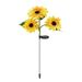 Solar Sunflower Garden Lights Outdoor – IP55 Waterproof, 6-12H On/Off 1W Warm White & RGB Color Changing (Single/3-Head Options)_voghion.com