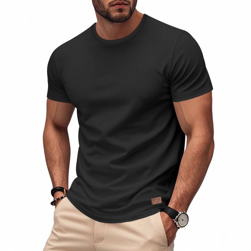 Maglietta a maniche corte alla moda, leggera, di lusso, stile classico da uomo, semplice, ad asciugatura rapida_voghion.com