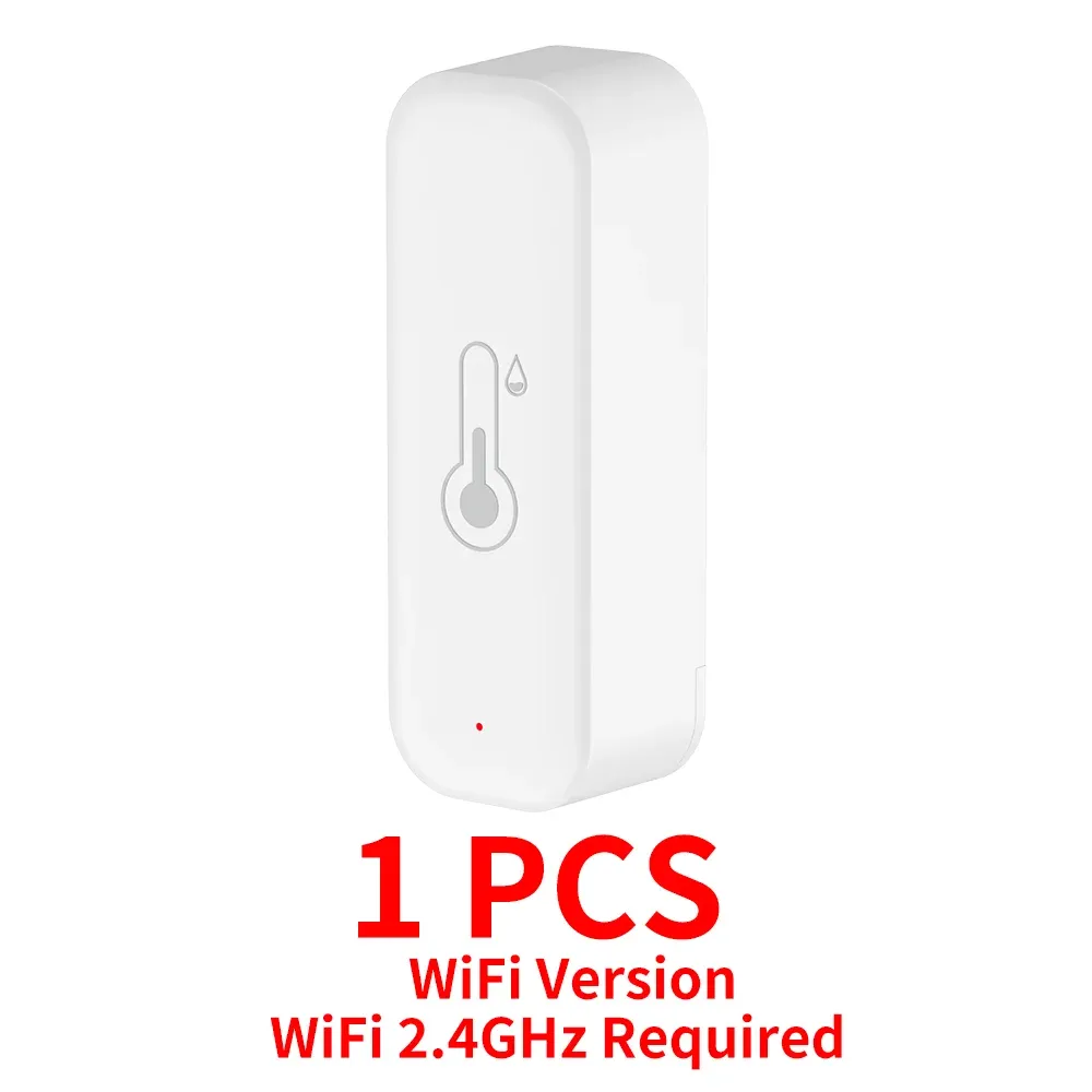 Inteligentny termometr Tuya WiFi z czujnikiem temperatury i wilgotności, higrometrem, aplikacją i zdalnym alarmem, współpracuje z Alexą i Google Home_voghion.com