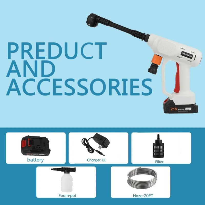 21v A Gun Cleaning Car Cleaning High Washer Car Portable Pressure Pressure Wireless Foam Wir Car Washer Tool Electric Tool High_voghion.com