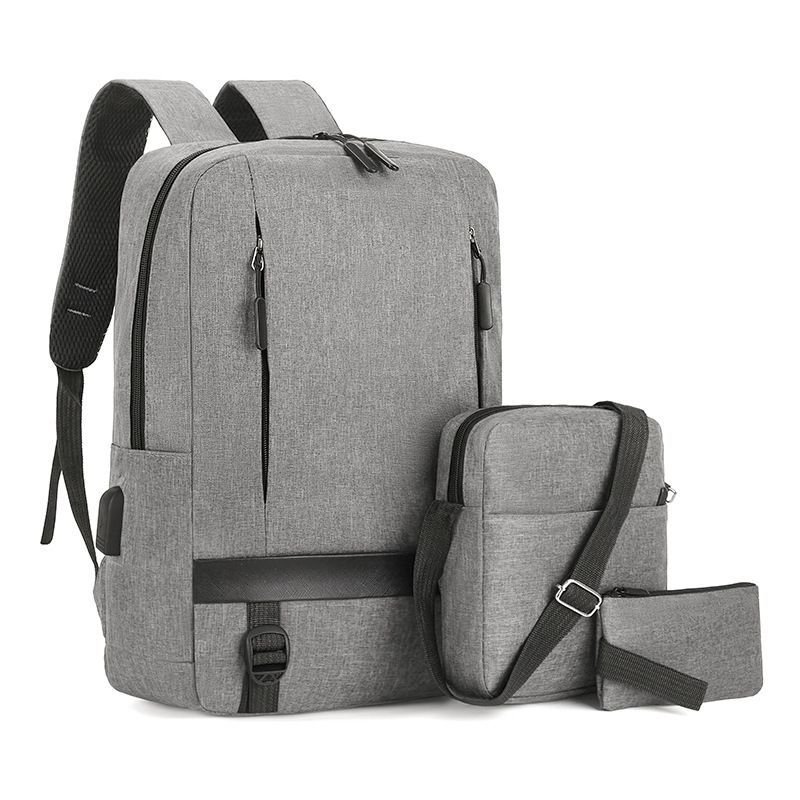 Sac à dos pour homme, cartable neuf pour lycéens, style sport, grande capacité, sac à dos d'affaires pour homme, ensemble de trois pièces_voghion.com