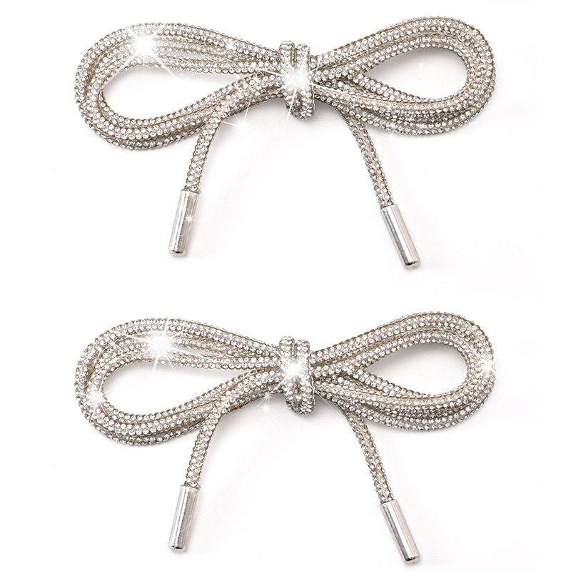 1 pāris/2 gab Rhinestone kurpju mežģīnes dimanta kurpju mežģīnes, spilgtas auklas, krusta pinuma siksna, DIY savilkšanas aukla_voghion.com
