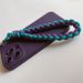 15/14/13/12/11 Pro Max Color Block Silicone Phone Case - Lanyard Design, TPU Material, Minimalist DIY Style, Purple Outdoor Climbing Rope Pattern_voghion.com