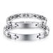 Braccialetto di coppia magnetico inciso in acciaio inossidabile, semplice e alla moda, per uomo e donna_voghion.com