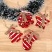 Festliches Weihnachtsbaumschmuck-Set – 4er-Pack Weihnachtsdekorationen für Zuhause, Tür, Auto und Geschenke (Stern, Handschuh, Baum, Strumpf)_voghion.com