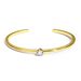 Four Claw Zircon Bracelet Temperament Versatile Diamond K Gold Open Bracelet Watch Accessories_voghion.com