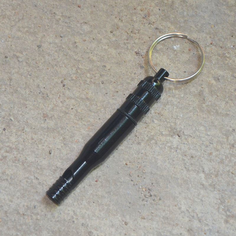 Silbato de emergencia de aleación de aluminio con compartimento sellado: silbato de seguridad multifunción para actividades al aire libre, senderismo y kits de supervivencia._voghion.com
