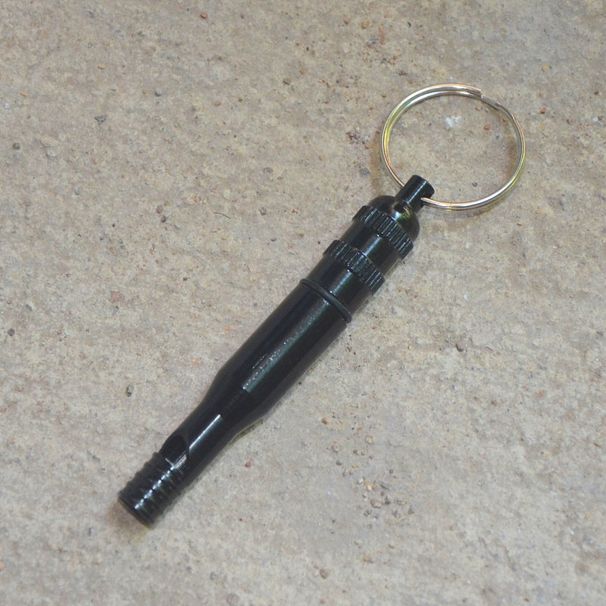 Silbato de emergencia de aleación de aluminio con compartimento sellado: silbato de seguridad multifunción para actividades al aire libre, senderismo y kits de supervivencia._voghion.com