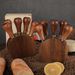 Solid Standable Handle And Fork Butter Acacia Wood Base Cheese Knife Set 6-Piece Gift Box_voghion.com