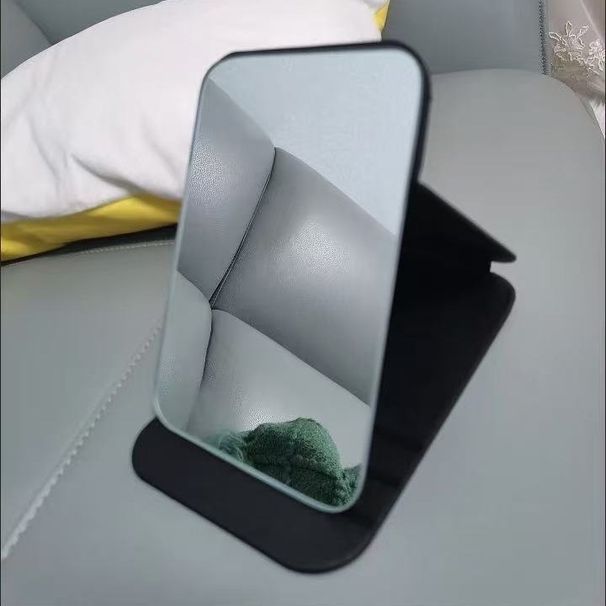 Specchio da trucco a LED a 3 colori con controllo touch - Specchio per il trucco pieghevole per casa, ufficio e viaggio (nero/bianco/rosa, ricaricabile tramite USB, specchio HD)_voghion.com