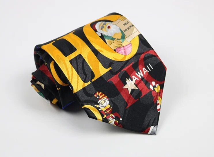 Noel JK Kravat Erkek Yeni Yıl Atmosferi Yaratıcı Karikatür Övgü Kar Tanesi Cadılar Bayramı 10cm El Dövmesi_voghion.com