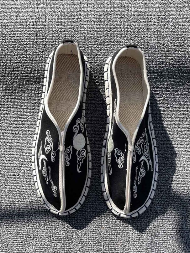 Dali En Shoes Solid Color Handmade Casual Hanfu Slip-on_voghion.com