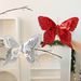 Butterfly Christmas Tree Decorations – Set Of 24 Realistic Floral Butterflies For DIY Holiday Decor (Window/Tree/Tabletop Display)_voghion.com