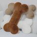 Bone Shaped Large Premium Plush Pillow For Dogs And Cats With Soft Short Plush Fabric In Caramel Almond And Creamy White Colors Comfort For Cozy_voghion.com