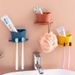 Punch-free Bathroom Wall Hanging Brushing Toothbrush Rack Rack for Face Washing Toothbrush Rack Toothbrush Holdshave Storage Rack_voghion.com