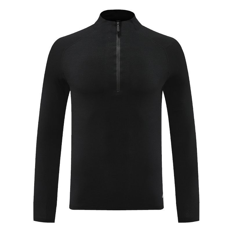FiveHappyiness Maglietta sportiva da uomo comoda da indossare in autunno, con collo alto, mezza cerniera, per corsa, escursionismo, sport, asciugatura rapida_voghion.com