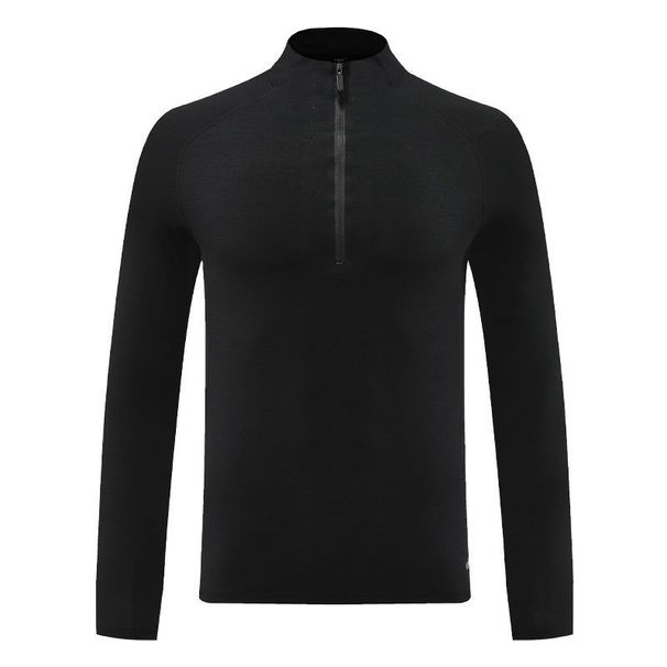 FiveHappyiness Maglietta sportiva da uomo comoda da indossare in autunno, con collo alto, mezza cerniera, per corsa, escursionismo, sport, asciugatura rapida_voghion.com