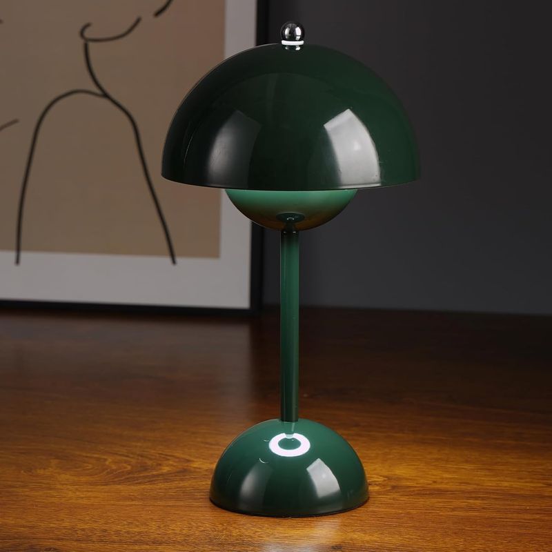 Flowerpot Cordless Lamp - Cute Mushroom Touch Lamp For Baby Room, Dimmable Rechargeable Night Light For Nursery And Nightstand_voghion.com