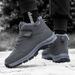 New Winter Boots For Men Waterproof PU Leather Warm Snow Ankle Boots Outdoor Warm Plush Non-slip Work High-top Casual Shoes_voghion.com
