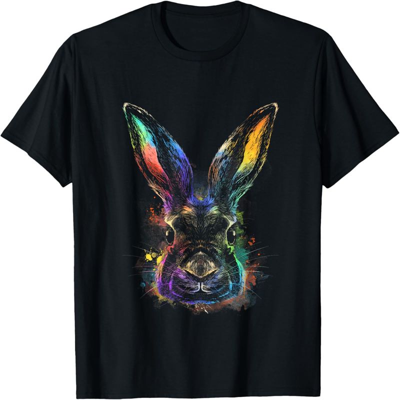 Kanéngchen Aquarell Hues Hausdéier Ouschteren T-Shirt._voghion.com