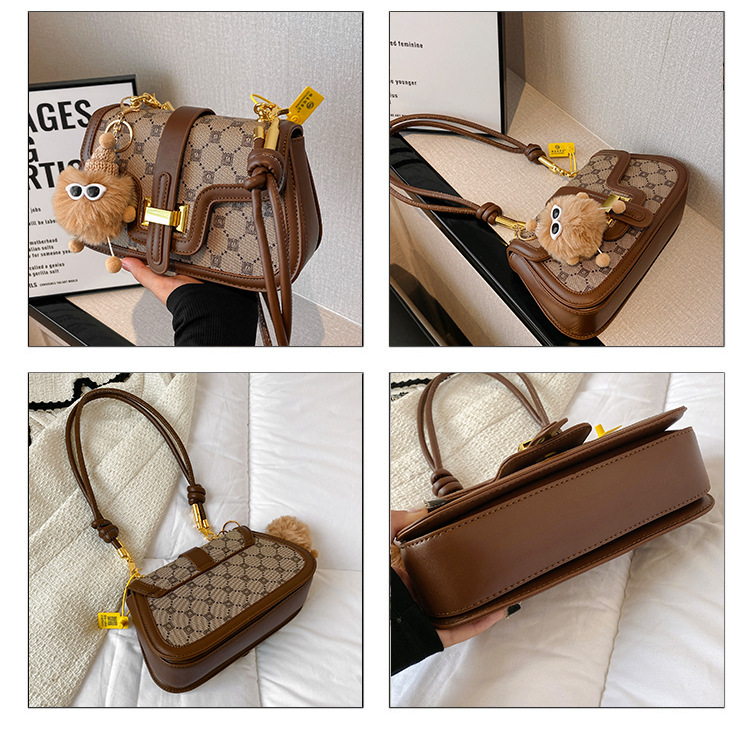 Shoulder Bag New Fashion Printed Versatile Armpit Bag with Personality High-end Practical and Classic Small Square Shoulder Bag_voghion.com