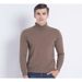 Maglione casual in lana a collo alto lavorato a maglia tinta unita, da uomo_voghion.com