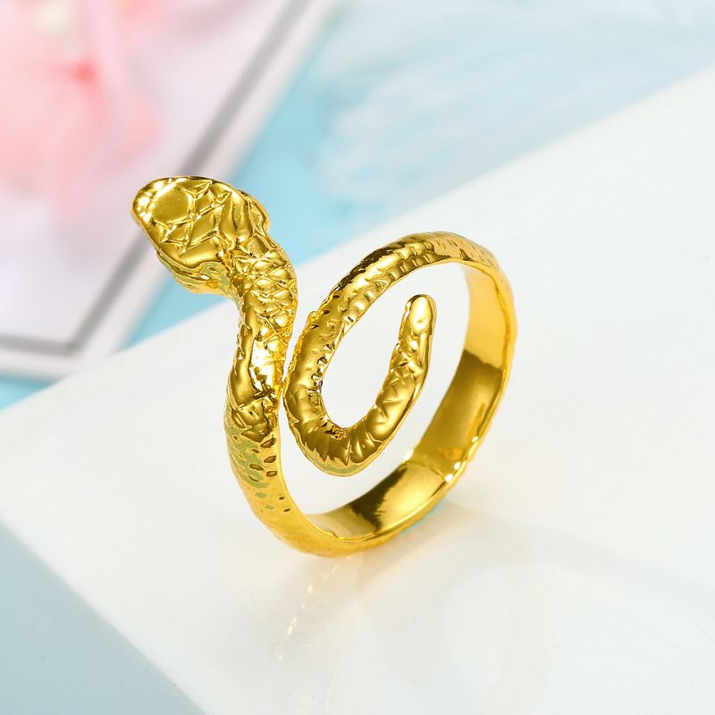 Jewelry Antique Silver Snake Cobra Men's Ring_voghion.com