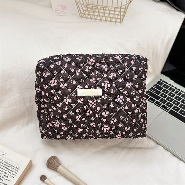 Stylish Quilted Makeup Bag With Large Capacity - Perfect For Travel, Cosmetics & Daily Essentials - Trendy Animal & Floral Patterns_voghion.com
