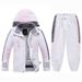 New Children's Suit Set For Boys Girls, Winter Outdoor Windproof, Water-Resistant, Warm, Thickened Ski Jacket And Pants_voghion.com