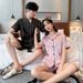 2024 New Couple Pajamas Women's Ice Silk Men's Summer Home Fury Set Short Sleeve_voghion.com