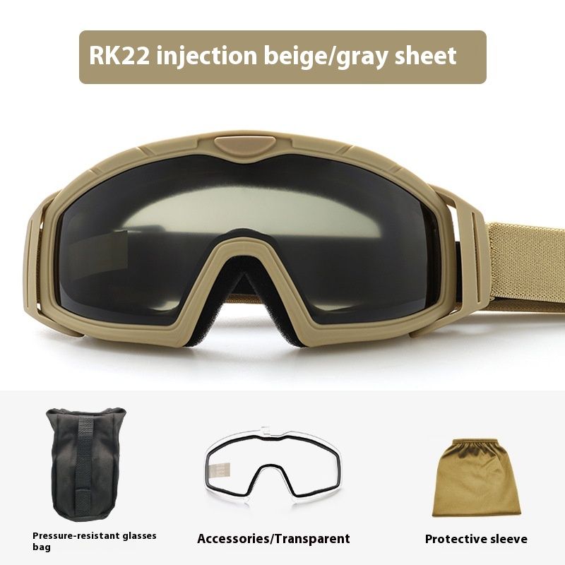 USA sõjaväe taktikalised prillid, kahekihiline udusulgedega, löögikindel kiiver, laskeprillid, tuule- ja liivakindlad väliprillid CS_voghion.com