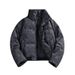 American Short Cotton Jacket For Men Winter Matte Melard Style Stand Collar Coat Trendy Brand High-end Feel_voghion.com