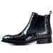 Herren-Slip-On-Arbeitsstiefel aus Leder mit Krokoprägung_voghion.com