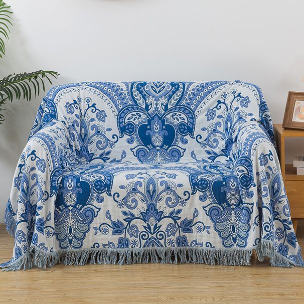 Comforters & Duvets Cotton Tassel 4-Layer Lightweight And Breathable Blanket Luxuriously Soft Gauze Bedding For Bed_voghion.com