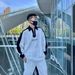 Men's Clothing Spring and autumn color matching casual sports suit for men style brand handsome fashion loose sweater pants two piece suit for men_voghion.com