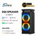 ZQS4297RGB Altoparlante Bluetooth colorato per feste di karaoke con audio quadrato per esterni_voghion.com
