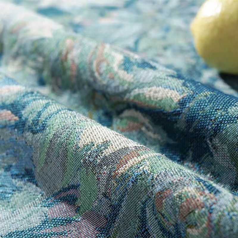Bohemian Woven Tablecloth - Ethnic Geometric Print (Round/Rectangle Cotton-Linen Blend Washable Table Runner/Bed Throw)​_voghion.com