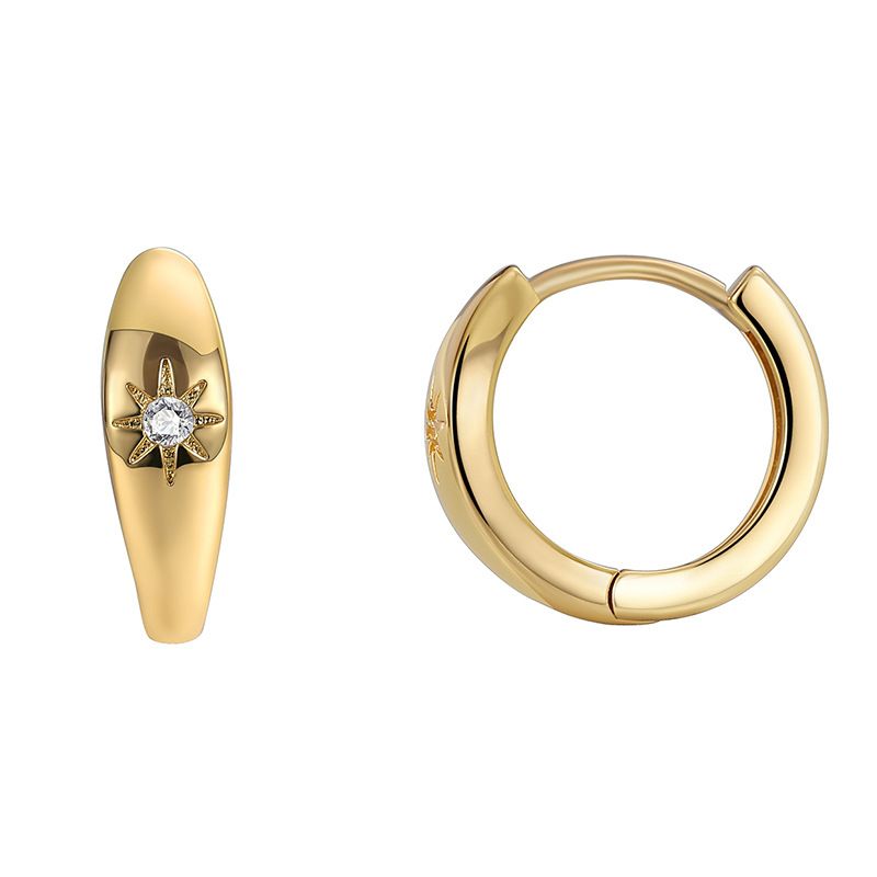 Orecchini pendenti E0449 Gioielli Moda Squisita Orecchini Donna Leggeri Lusso Freddo Scenario Sole Orecchini Zircone Intarsiati_voghion.com