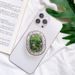 Floral Letter Mobile Phone Airbag Holder Green Transparent Small Fresh Desktop Support Bracket Portable, Simple, And_voghion.com